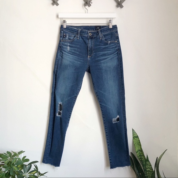 Ag Adriano Goldschmied Denim - AG Farrah Skinny Ankle in Interim Destroyed